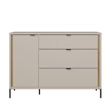 Sideboard >SERAVEL< in Sand / Mauvella Eiche Dekor...