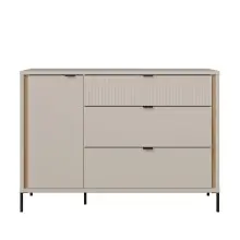 Sideboard >SERAVEL< in Sand / Mauvella Eiche Dekor...