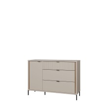 Sideboard >SERAVEL< in Sand / Mauvella Eiche Dekor - 124,1x87,2x41,5cm (BxHxT)