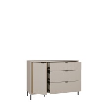 Sideboard >SERAVEL< in Sand / Mauvella Eiche Dekor - 124,1x87,2x41,5cm (BxHxT)