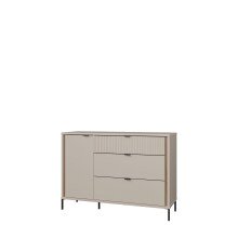 Sideboard >SERAVEL< in Sand / Mauvella Eiche Dekor - 124,1x87,2x41,5cm (BxHxT)