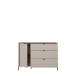 Sideboard >SERAVEL< in Sand / Mauvella Eiche Dekor - 124,1x87,2x41,5cm (BxHxT)
