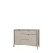 Sideboard >SERAVEL< in Sand / Mauvella Eiche Dekor - 124,1x87,2x41,5cm (BxHxT)