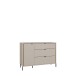 Sideboard >SERAVEL< in Sand / Mauvella Eiche Dekor - 124,1x87,2x41,5cm (BxHxT)