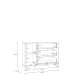 Sideboard >SERAVEL< in Sand / Mauvella Eiche Dekor - 124,1x87,2x41,5cm (BxHxT)