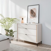 Kommode >SERAVEL< in Sand / Mauvella Eiche -...