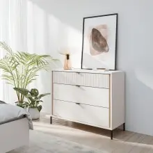 Kommode >SERAVEL< in Sand / Mauvella Eiche -...