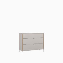 Kommode >SERAVEL< in Sand / Mauvella Eiche - 109,4x87,2x41,5cm (BxHxT)