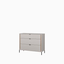 Kommode >SERAVEL< in Sand / Mauvella Eiche - 109,4x87,2x41,5cm (BxHxT)