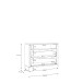 Kommode >SERAVEL< in Sand / Mauvella Eiche - 109,4x87,2x41,5cm (BxHxT)