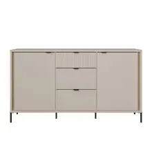 Sideboard >SERAVEL< in Sand / Mauvella Eiche Dekor...