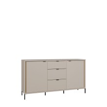 Sideboard >SERAVEL< in Sand / Mauvella Eiche Dekor - 158,8x87,2x41,5cm (BxHxT)