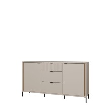 Sideboard >SERAVEL< in Sand / Mauvella Eiche Dekor - 158,8x87,2x41,5cm (BxHxT)