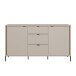 Sideboard >SERAVEL< in Sand / Mauvella Eiche Dekor - 158,8x87,2x41,5cm (BxHxT)