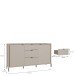 Sideboard >SERAVEL< in Sand / Mauvella Eiche Dekor - 158,8x87,2x41,5cm (BxHxT)