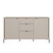 Sideboard >SERAVEL< in Sand / Mauvella Eiche Dekor - 158,8x87,2x41,5cm (BxHxT)