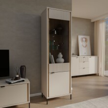 Stauraumregal >SERAVEL< in Sand / Mauvella Eiche...