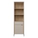 Stauraumregal >SERAVEL< in Sand / Mauvella Eiche Dekor - 59,4x199,2x41,5 (BxHxT)