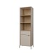 Stauraumregal >SERAVEL< in Sand / Mauvella Eiche Dekor - 59,4x199,2x41,5 (BxHxT)