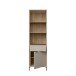 Stauraumregal >SERAVEL< in Sand / Mauvella Eiche Dekor - 59,4x199,2x41,5 (BxHxT)