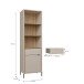 Stauraumregal >SERAVEL< in Sand / Mauvella Eiche Dekor - 59,4x199,2x41,5 (BxHxT)