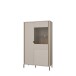 Stauraumvitrine >SERAVEL< in Sand / Mauvella Eiche Dekor