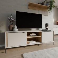 Lowboard >SERAVEL< in Sand / Mauvella Eiche Dekor -...