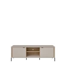 Lowboard >SERAVEL< in Sand / Mauvella Eiche Dekor - 158,8x52x41,5cm (BxHxT)