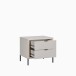 Nachtkommode >SERAVEL< in Sand / Mauvella Eiche Dekor - 54,4x48,8x41,5cm (BxHxT)
