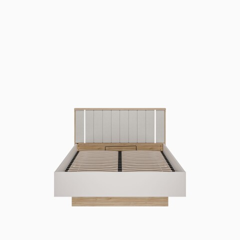 Bett >SERAVEL< in Sand / Mauvella Eiche Dekor - 149,8x99,8x213,6cm (BxHxT)