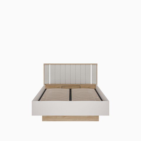 Bett >SERAVEL< in Sand / Mauvella Eiche Dekor - 149,8x99,8x213,6cm (BxHxT)