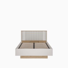 Bett >SERAVEL< in Sand / Mauvella Eiche Dekor -...