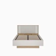 Bett >SERAVEL< in Sand / Mauvella Eiche Dekor -...