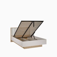Bett >SERAVEL< in Sand / Mauvella Eiche Dekor - 149,8x99,8x213,6cm (BxHxT)