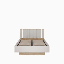 Bett >SERAVEL< in Sand / Mauvella Eiche Dekor -...