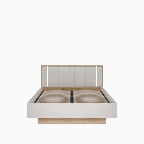 Bettgestell >SERAVEL< in Sand/Mauvella Eiche Dekor - 169,4x100,5x213,2cm (BxHxT)