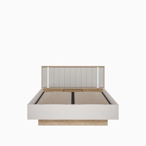Bettgestell >SERAVEL< in Sand/Mauvella Eiche Dekor - 169,4x100,5x213,2cm (BxHxT)