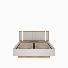 Bettgestell >SERAVEL< in Sand/Mauvella Eiche Dekor...