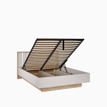 Bettgestell >SERAVEL< in Sand/Mauvella Eiche Dekor - 169,4x100,5x213,2cm (BxHxT)