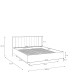 Bettgestell >SERAVEL< in Sand/Mauvella Eiche Dekor - 169,4x100,5x213,2cm (BxHxT)