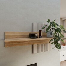 Wandboard >SERAVEL< in Sand / Mauvella Eiche Dekor - 100x63,4x21,9cm (BxHxT)