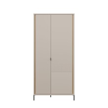 Drehtürenschrank >SERAVEL< in Sand / Mauvella...