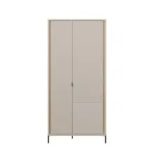 Drehtürenschrank >SERAVEL< in Sand / Mauvella...
