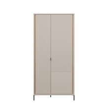 Drehtürenschrank >SERAVEL< in Sand / Mauvella...