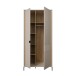 Drehtürenschrank >SERAVEL< in Sand / Mauvella Eiche Dekor - 94,1x199,2x60,5cm (BxHxT)