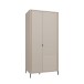Drehtürenschrank >SERAVEL< in Sand / Mauvella Eiche Dekor - 94,1x199,2x60,5cm (BxHxT)