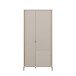 Drehtürenschrank >SERAVEL< in Sand / Mauvella Eiche Dekor - 94,1x199,2x60,5cm (BxHxT)