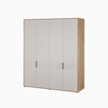 Drehtürenschrank >SERAVEL< in Mauvella Eiche Dekor / Sand - 179,3x214,3x59,4 (BxHxT)