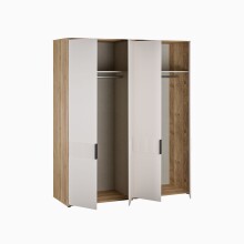 Drehtürenschrank >SERAVEL< in Mauvella Eiche Dekor / Sand - 179,3x214,3x59,4 (BxHxT)