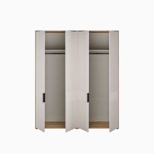 Drehtürenschrank >SERAVEL< in Mauvella Eiche Dekor / Sand - 179,3x214,3x59,4 (BxHxT)